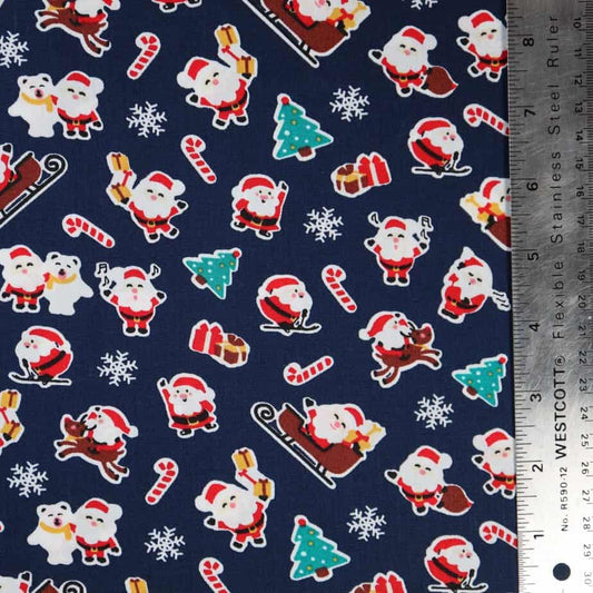 (Candy and Santa - Navy)