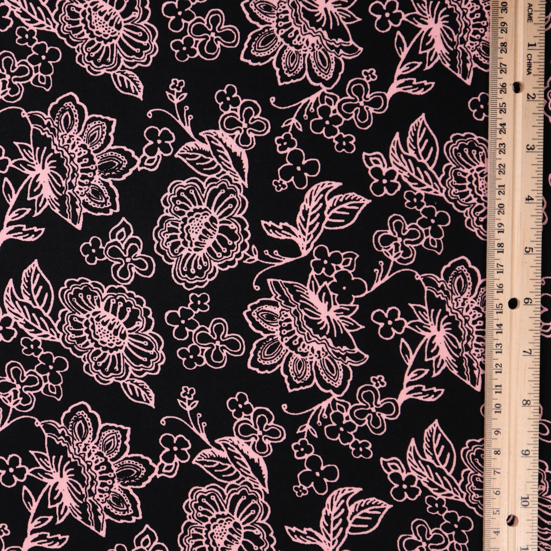 (Floral Outline/ 07 - Black)