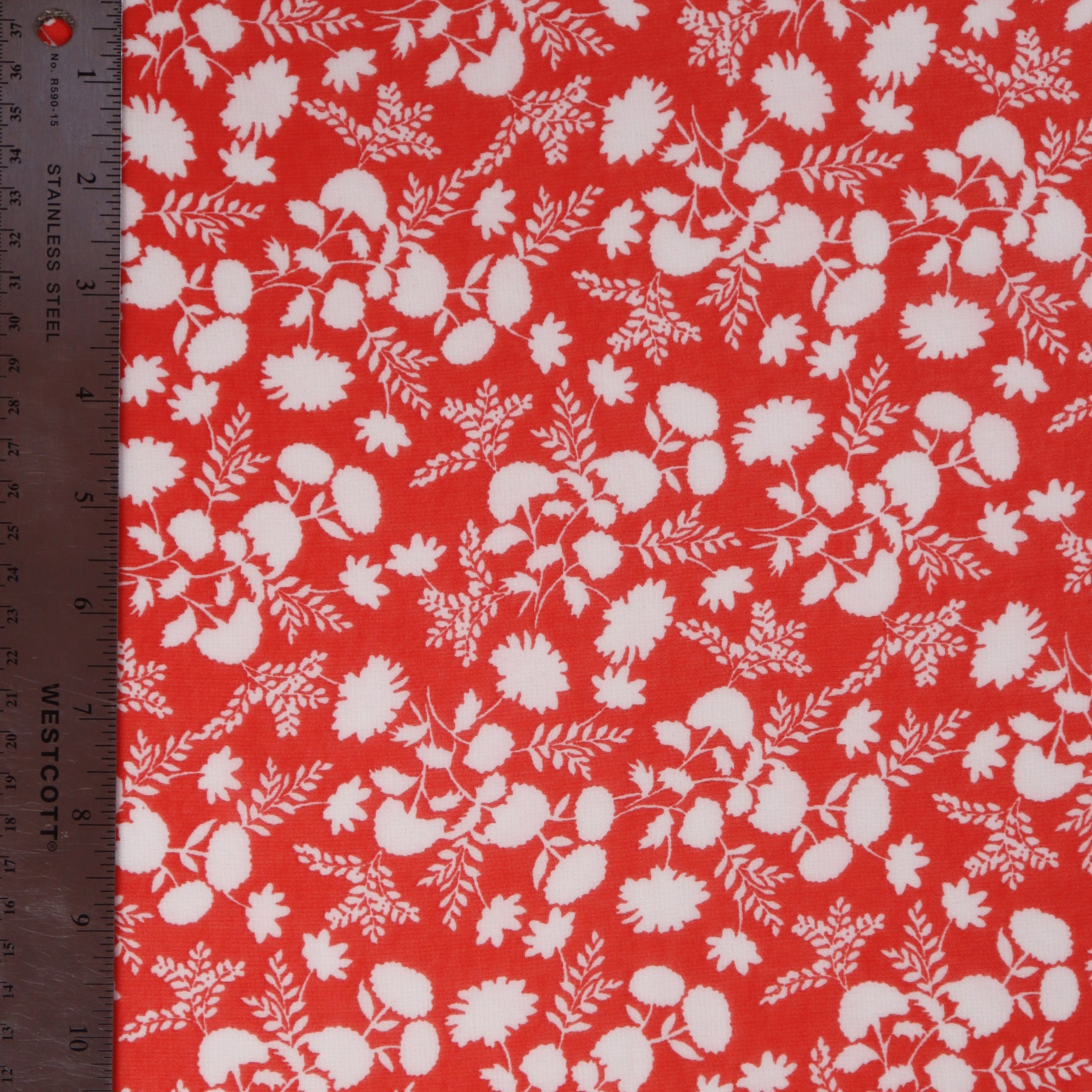 (Floral Silhouette/ Geranium/Ivory)