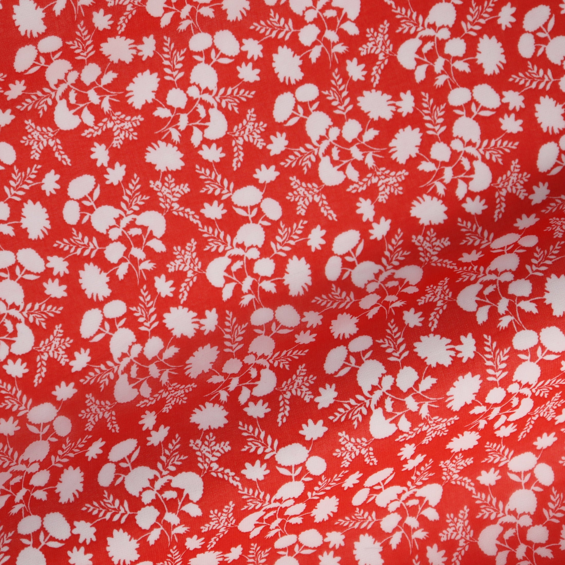(Floral Silhouette/ Geranium/Ivory)