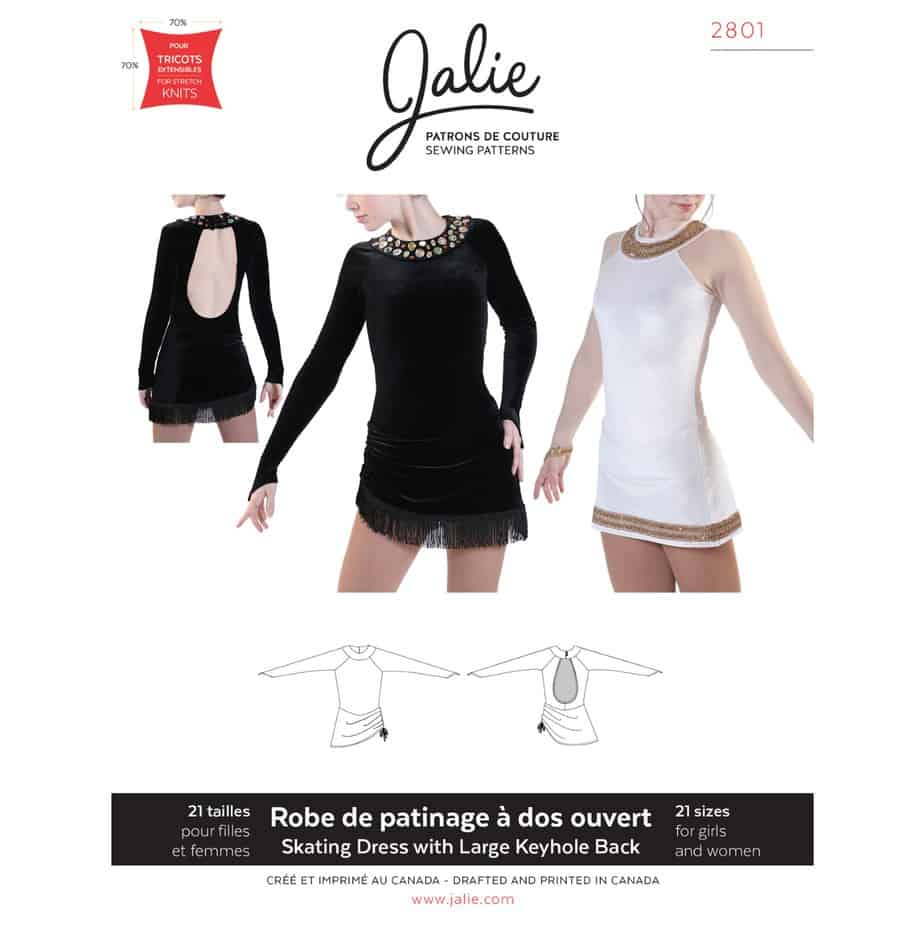 Jalie Pattern 2801 Skating Dress with Large Keyhole Back