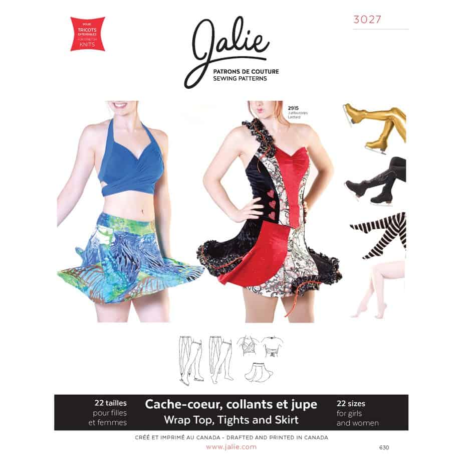 Jalie Pattern 3027 Wrap Top, Tights and Skirt