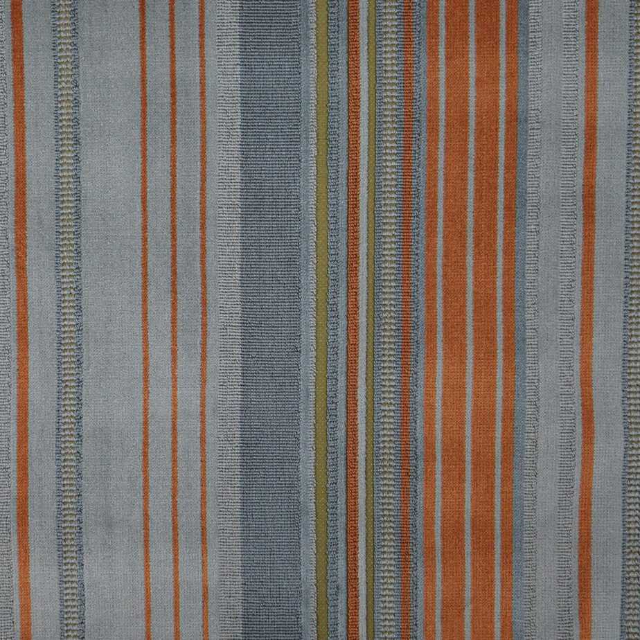 Striped Velvet/ Teal/Copper